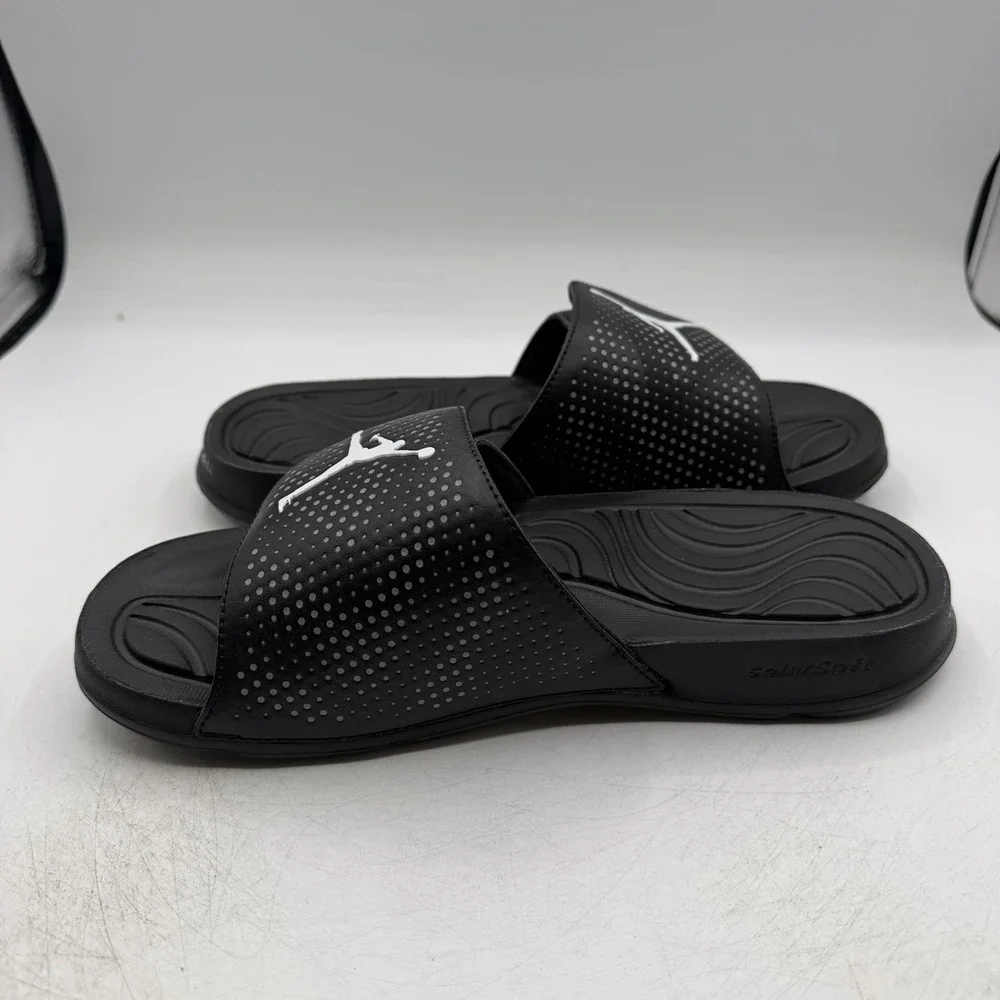 Nike Air Jordan Hydro 5 Slides Sandals Mens Sz 13 Black/White Slip On 820257-010